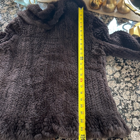 Fur jacket knitted shaved rabbit fur - Picture 11 of 12